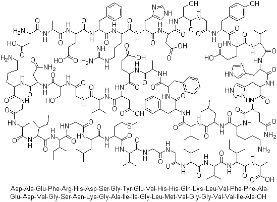 beta-Amyloid (1-42) human molecular structure (CAS 107761-42-2)
