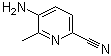 structure of CAS# 1079054-78-6, 5-氨基-6-甲基-2-吡啶甲腈