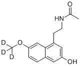 structure of CAS# 1079774-23-4, N-(2-{3-羟基-7-[(2H3)甲氧基]-1-萘基}乙基)乙酰胺