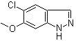 structure of CAS# 1082041-58-4, 5-氯-6-甲氧基-1H-吲唑