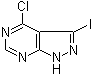 structure of CAS# 1082950-96-6, 4-Chloro-3-iodo-1H-pyrazolo[3,4-d]pyrimidine