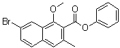 structure of CAS# 1083181-76-3, 7-溴-1-甲氧基-3-甲基-2-萘羧酸苯酯