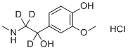structure of CAS# 1085333-94-3, DL-变肾上腺素-d3(α-d1,β-d2)盐酸盐