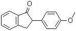 CAS # 1086-43-7, 2,3-Dihydro-2-(4-methoxyphenyl)-1H-inden-1-one, 2-(p-Methoxyphenyl)-1-indanone