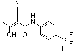 structure of CAS# 108605-62-5, 2-氰基-3-羟基-N-(4-三氟甲基苯基)巴豆酰胺