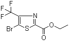 CAS # 1086393-21-6, 5-Bromo-4-(trifluoromethyl)-2-thiazolecarboxylic acid ethyl ester