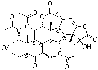 CAS # 108885-68-3, Taccalonolide A, (1alpha,2alpha,3alpha,5alpha,7beta,11alpha,12alpha,15alpha,16beta,24beta,25S)-1,11,12,15-Tetrakis(acetyloxy)-2,3-epoxy-7,23,25-trihydroxy-6-oxo-16,24-cycloergost-22-en-26-oic acid gamma-lactone