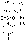 structure of CAS# 108930-17-2, 1-(5-异喹啉基磺酰基)-2-甲基哌嗪二盐酸盐