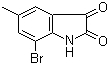structure of CAS# 108938-16-5, 7-溴-5-甲基吲哚啉-2,3-二酮