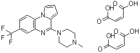 structure of CAS# 109028-10-6, 4-(4-甲基-1-哌嗪基)-7-(三氟甲基)-吡咯并[1,2-a]喹喔啉二马来酸盐