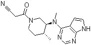 CAS # 1092578-48-7, (3S,4R)-4-Methyl-3-(methyl-7H-pyrrolo[2,3-d]pyrimidin-4-ylamino)-beta-oxo-1-piperidinepropanenitrile