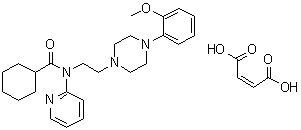 structure of CAS# 1092679-51-0, N-[2-[4-(2-甲氧基苯基)-1-哌嗪基]乙基]-N-2-吡啶基-环己烷甲酰胺马来酸盐