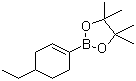structure of CAS# 1092938-90-3, 4-乙基环己-1-烯硼酸嚬那醇酯