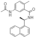 structure of CAS# 1093070-14-4, 5-(乙酰氨基)-2-甲基-N-[(1R)-1-(1-萘基)乙基]苯甲酰胺
