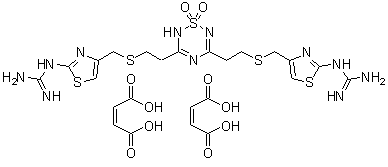 CAS 登录号：109467-08-5, N,N'''-[2H-1,2,4,6-噻三嗪-3,5-二基二(2,1-乙二基硫基亚甲基-4,2-噻唑二基)]二胍 S,S-二氧化物(Z)-2-丁烯二酸盐(1:2)