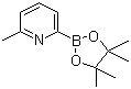 CAS # 1096689-44-9, 6-Methylpyridine-2-boronic acid pinacol ester, 2-Methyl-6-(4,4,5,5-tetramethyl-1,3,2-dioxaborolan-2-yl)pyridine