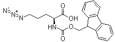 structure of CAS# 1097192-04-5, 5-叠氮基-N-[芴甲氧羰基]-L-正缬氨酸