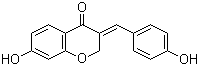 CAS # 110064-50-1, 7-Hydroxy-3-(4-hydroxybenzylidene)chroman-4-one, (E)-2,3-Dihydro-7-hydroxy-3-[(4-hydroxyphenyl)methylene]-4H-1-benzopyran-4-one