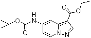 structure of CAS# 1101120-33-5, 5-[(叔丁氧羰基)氨基]吡唑并[1,5-a]吡啶-3-羧酸乙酯