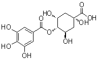 CAS # 110170-37-1, 4-O-Galloylquinic acid, [1S-(1alpha,2alpha,4alpha,6beta)]-3,4,5-Trihydroxybenzoic acid 4-carboxy-2,4,6-trihydroxycyclohexyl ester, 4-Galloyl quinate