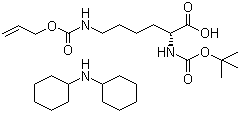 structure of CAS# 110637-52-0, N-Boc-N'-allyloxycarbonyl-D-lysine dicyclohexylamine salt
