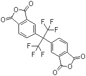 CAS 登录号：1107-00-2, 4,4'-(六氟异丙烯)二酞酸酐, 六氟二酐