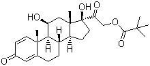 CAS # 1107-99-9, Prednisolone 21-trimethylacetate, (11b)-21-(2,2-Dimethyl-1-oxopropoxy)-11,17-dihydroxypregna-1,4-diene-3,20-dione