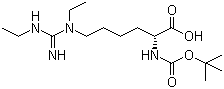 structure of CAS# 110761-76-7, N-叔丁氧羰基-N'-乙基-N'-[(乙基氨基)亚氨基甲基]-D-赖氨酸