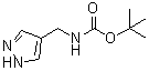 structure of CAS# 1107620-72-3, N-((1H-吡唑-4-基)甲基)氨基甲酸叔丁酯
