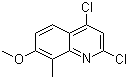 structure of CAS# 1108659-32-0, 2,4-二氯-7-甲氧基-8-甲基喹啉