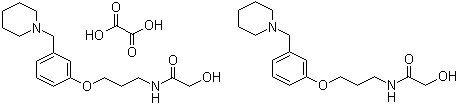CAS # 110925-92-3, Roxatidine ethanedioate (2:1) (salt), 2-Hydroxy-N-[3-[3-(1-piperidinylmethyl)phenoxy]propyl]acetamide ethanedioate (2:1) (salt)