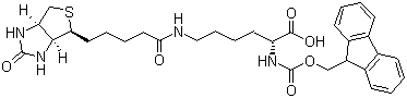structure of CAS# 110990-09-5, N-芴甲氧羰基-N'-生物素-L-赖氨酸