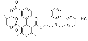 structure of CAS# 111011-53-1, Efonidipine hydrochloride