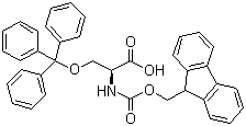 structure of CAS# 111061-56-4, Fmoc-O-三苯甲基-L-丝氨酸
