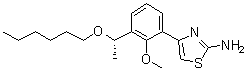 structure of CAS# 1110767-98-0, 4-[3-[(1S)-1-(己氧基)乙基]-2-甲氧基苯基]-2-噻唑胺