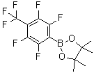 structure of CAS# 1111096-06-0, 2,3,5,6-Tetrafluoro-4-(trifluoromethyl)phenylboronic acid pinacol ester