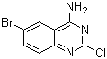 structure of CAS# 111218-89-4, 6-Bromo-2-chloro-4-quinazolinylamine