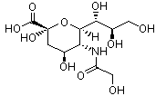 structure of CAS# 1113-83-3, N-羟乙酰神经氨酸