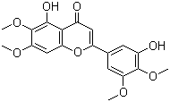 structure of CAS# 111537-41-8, 5,3'-二羟基-6,7,4',5'-四甲氧基黄酮