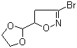 structure of CAS# 1120215-07-7, 3-Bromo-5-[1,3]dioxolan-2-yl-4,5-dihydroisoxazole