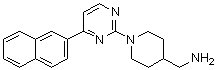 structure of CAS# 1123231-07-1, 1-[4-(2-萘基)-2-嘧啶基]-4-哌啶甲胺