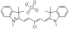 CAS # 112324-77-3, 2-[(1E,3Z)-3-Chloro-5-(1,3,3-trimethyl-1,3-dihydro-2H-indol-2-ylidene)-1,3-pentadienyl]-1,3,3-trimethyl-3H-indolium perchlorate
