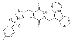 structure of CAS# 112380-10-6, N-[(9H-Fluoren-9-ylmethoxy)carbonyl]-1-[(4-methylphenyl)sulfonyl]-L-histidine
