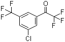 structure of CAS# 1125812-58-9, 1-[3-氯-5-(三氟甲基)苯基]-2,2,2-三氟乙酮