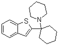 structure of CAS# 112726-66-6, N-[1-(2-Benzo[b]thiophenyl)cyclohexyl]piperidine