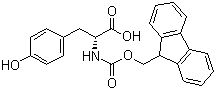 structure of CAS# 112883-29-1, (R)-N-芴甲氧羰基-D-酪氨酸