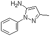 structure of CAS# 1131-18-6, 5-Amino-3-methyl-1-phenylpyrazole