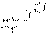 structure of CAS# 113118-31-3, 4,5-Dihydro-5-methyl-6-[4-(4-oxo-1(4H)-pyridinyl)phenyl]-1,2,4-triazin-3(2H)-one