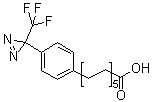 CAS 登录号：113274-80-9, 4-[3-(三氟甲基)-3H-双吖丙啶-3-基]苯十一碳酸