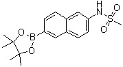structure of CAS# 1132940-88-5, N-[6-(4,4,5,5-Tetramethyl-1,3,2-dioxaborolan-2-yl)naphthalen-2-yl]methanesulfonamide
